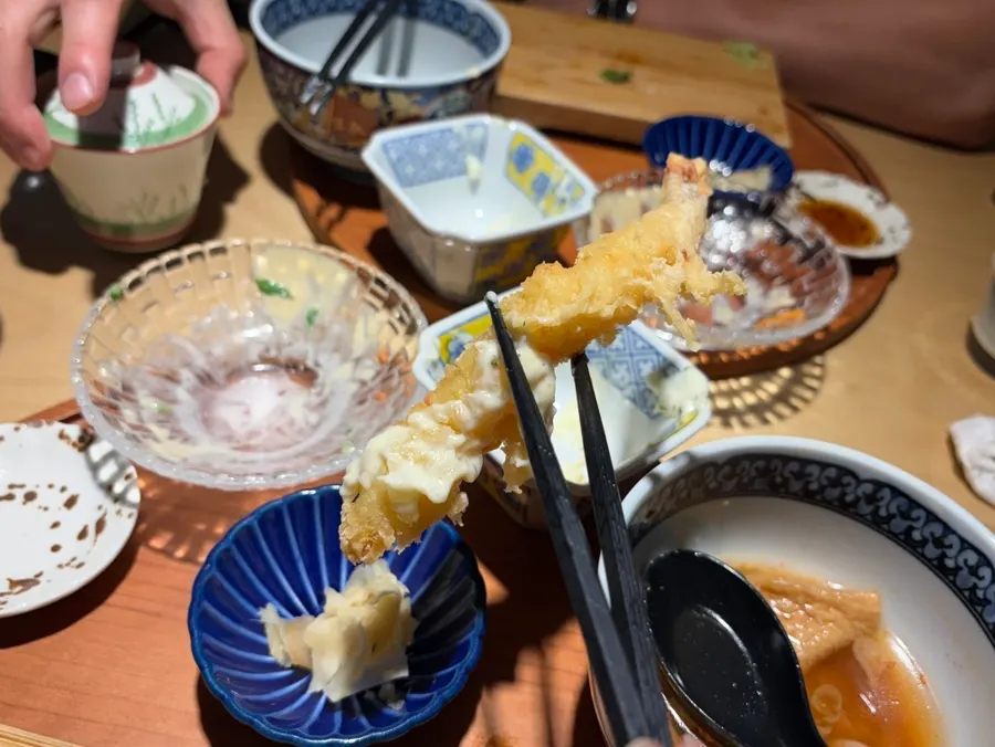 Spicy broth udon with karaage