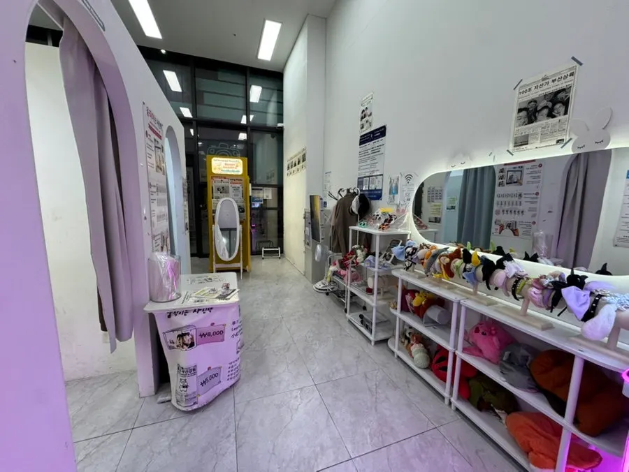 Interior of the store displaying photo shoot props