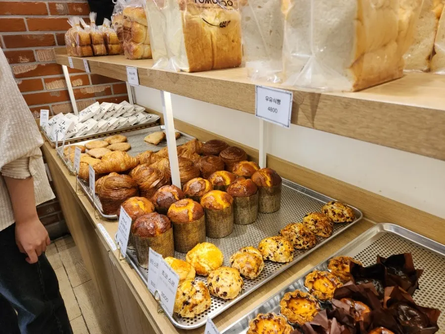 Milk bread on display