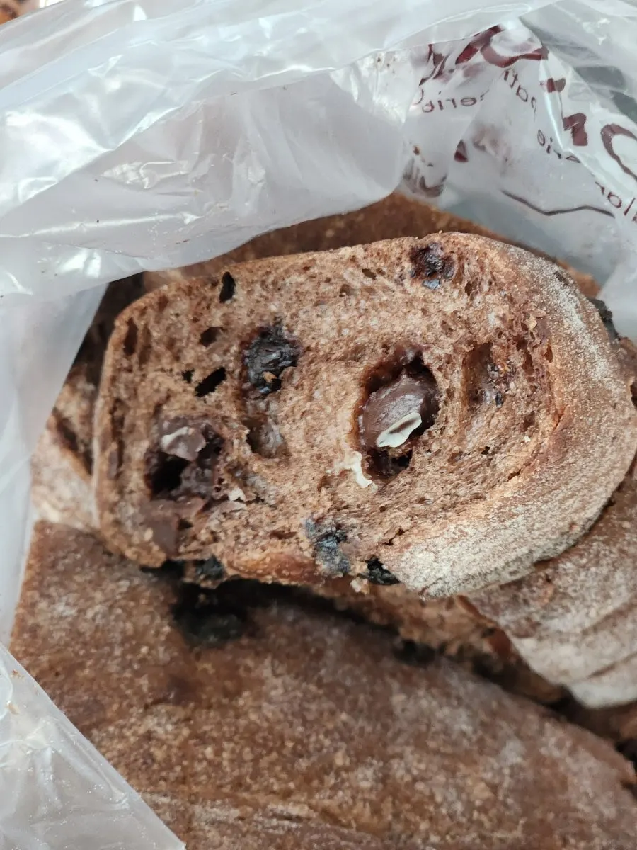Choco baguette filled with chocolate cream