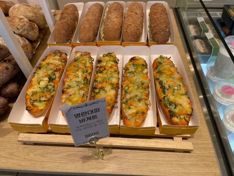 Cookies and bread on display at Tomoru Bakery