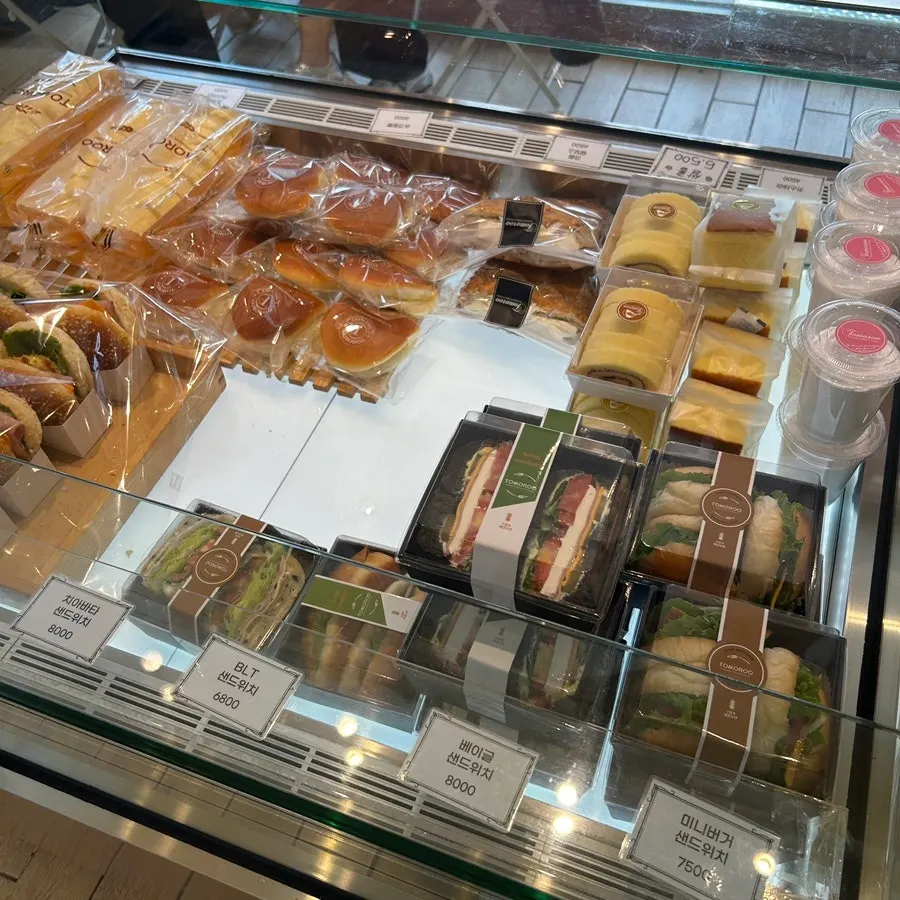 Bread display inside the shop