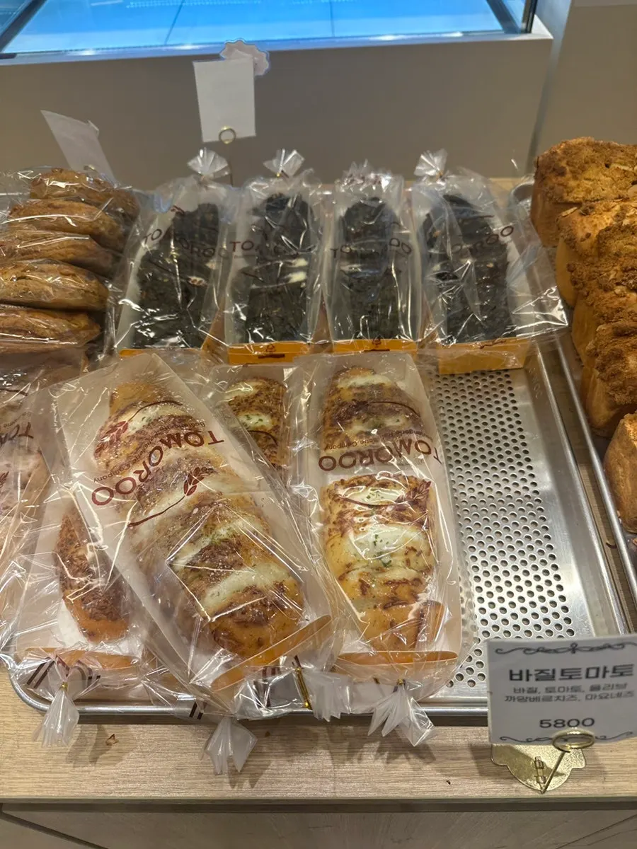 Salt bread and other popular breads on display