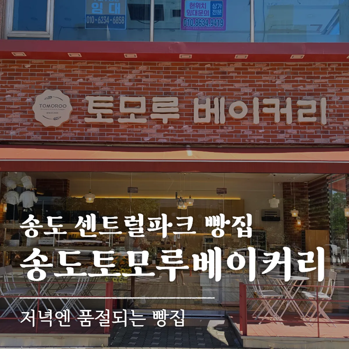송도 토모루베이커리에서 포장한 빵과 케익