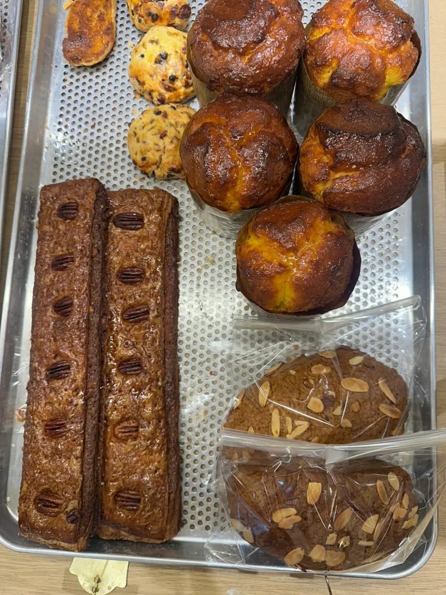 Corner displaying baked snacks and cookies