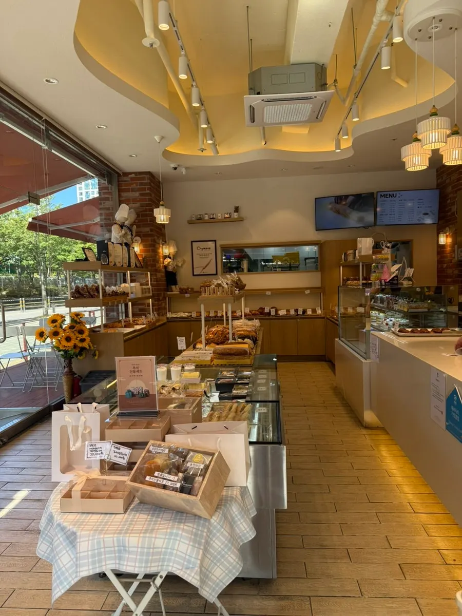 Interior with a variety of breads good for taking to a picnic