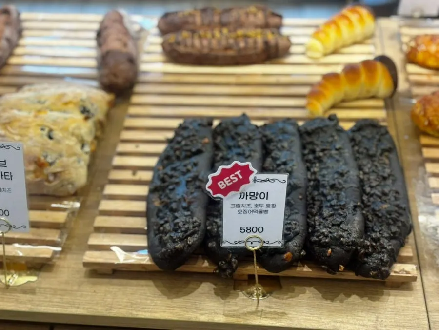 Various types of bread on display