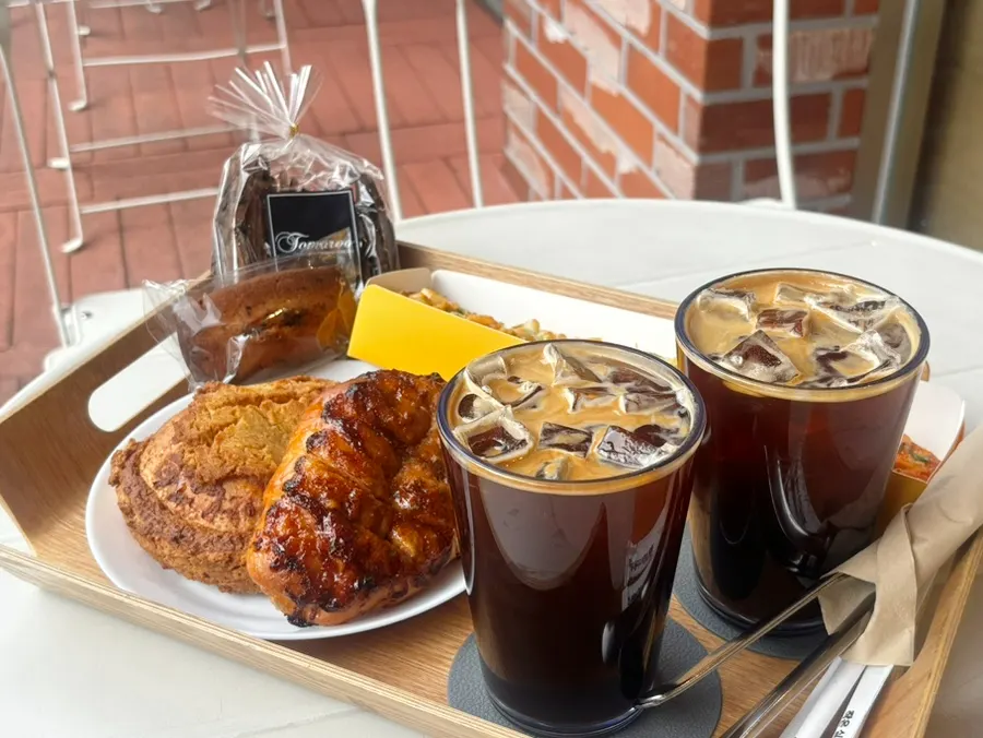 Tray filled with chosen breads
