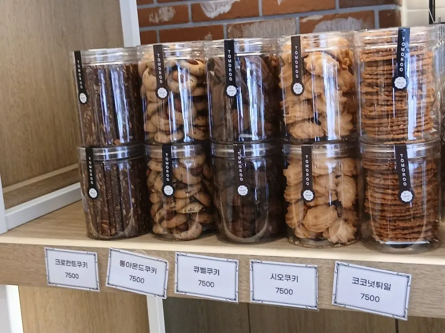 Salt bread and sliced breads on display
