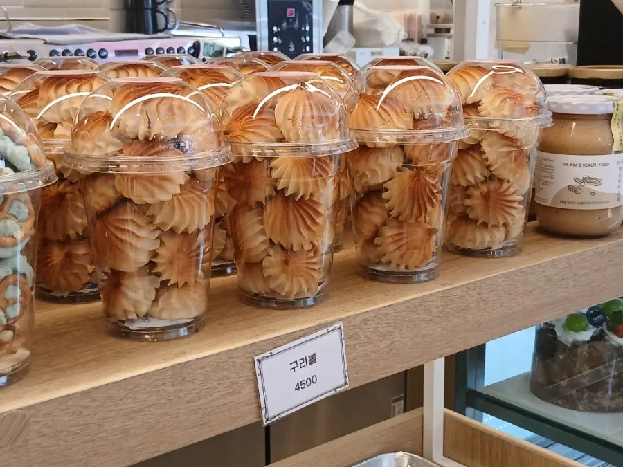 Bread corner inside the bakery