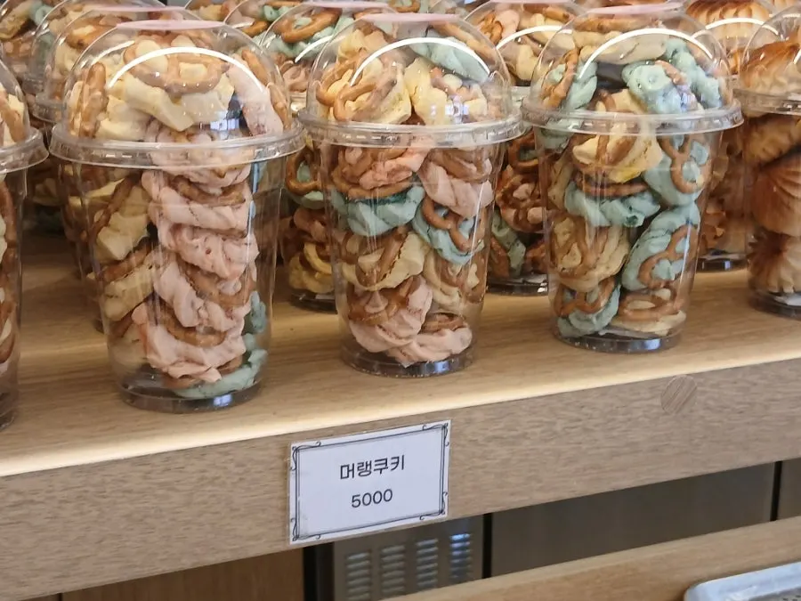 Plain breads on display