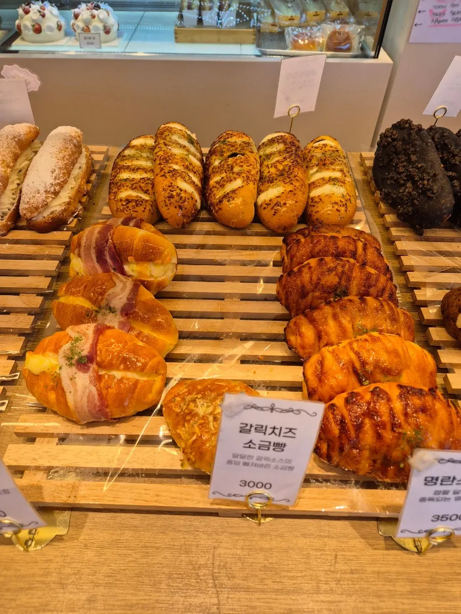 Display case of easy-meal bakery items