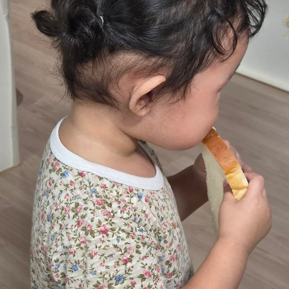 Cross-section of the milk bread showing its texture