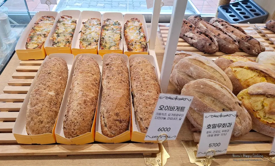 호밀무화과와 깜빠뉴, 치아바타 진열대