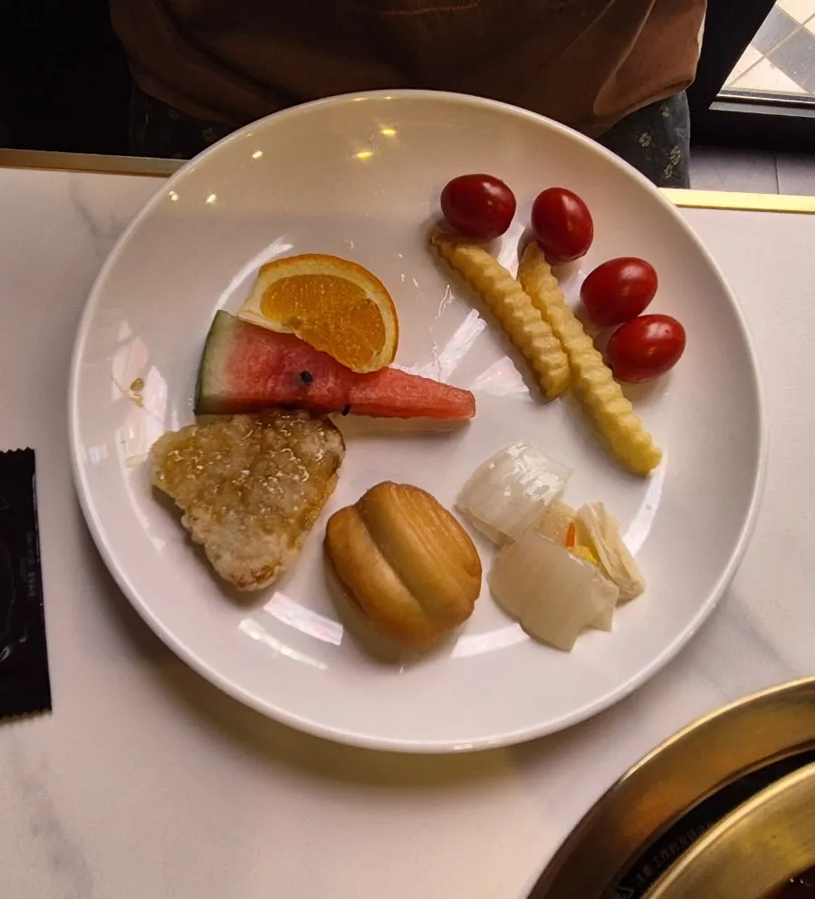 Assorted side dishes brought back on a plate