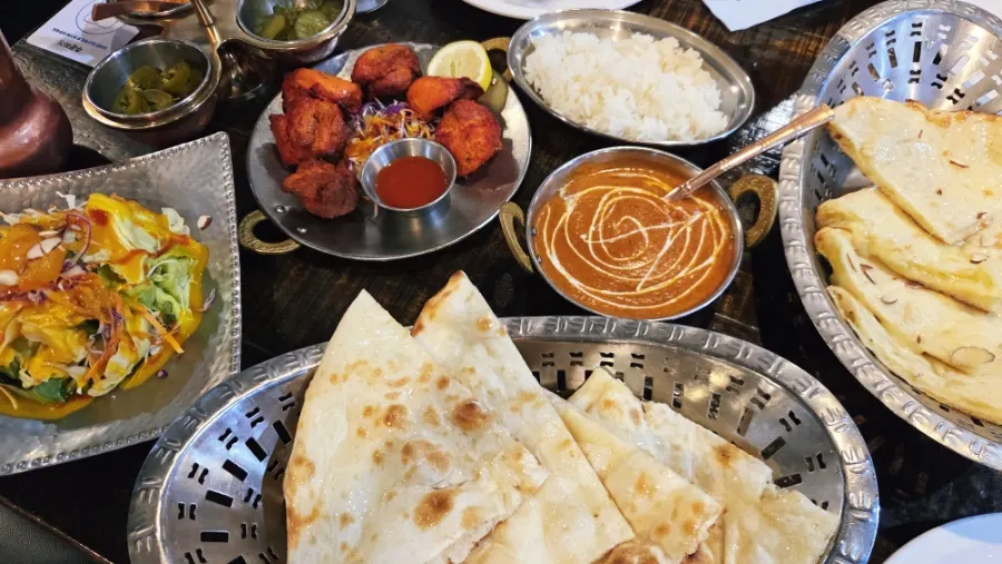 A piece of sweet naan