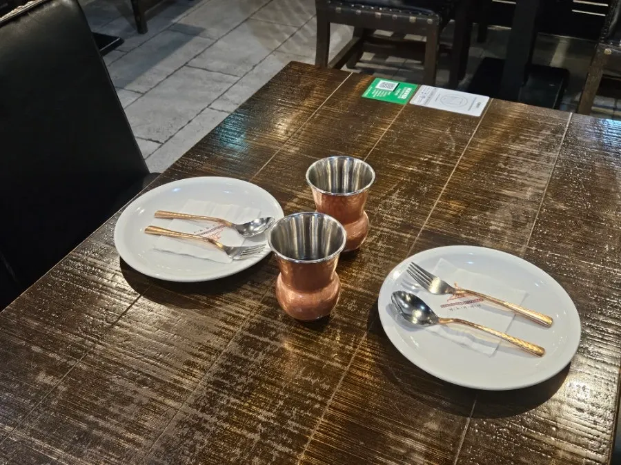 Interior of Manokamana with a traditional Indian feel