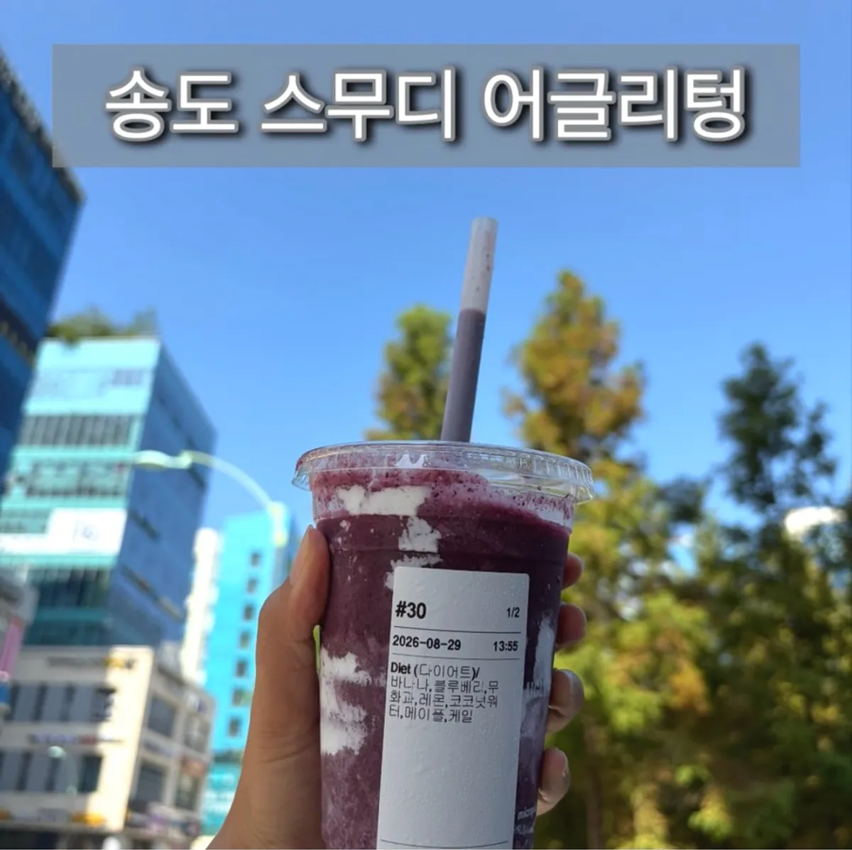 Ugly Tongue diet smoothie and Sanghamokjang ice cream
