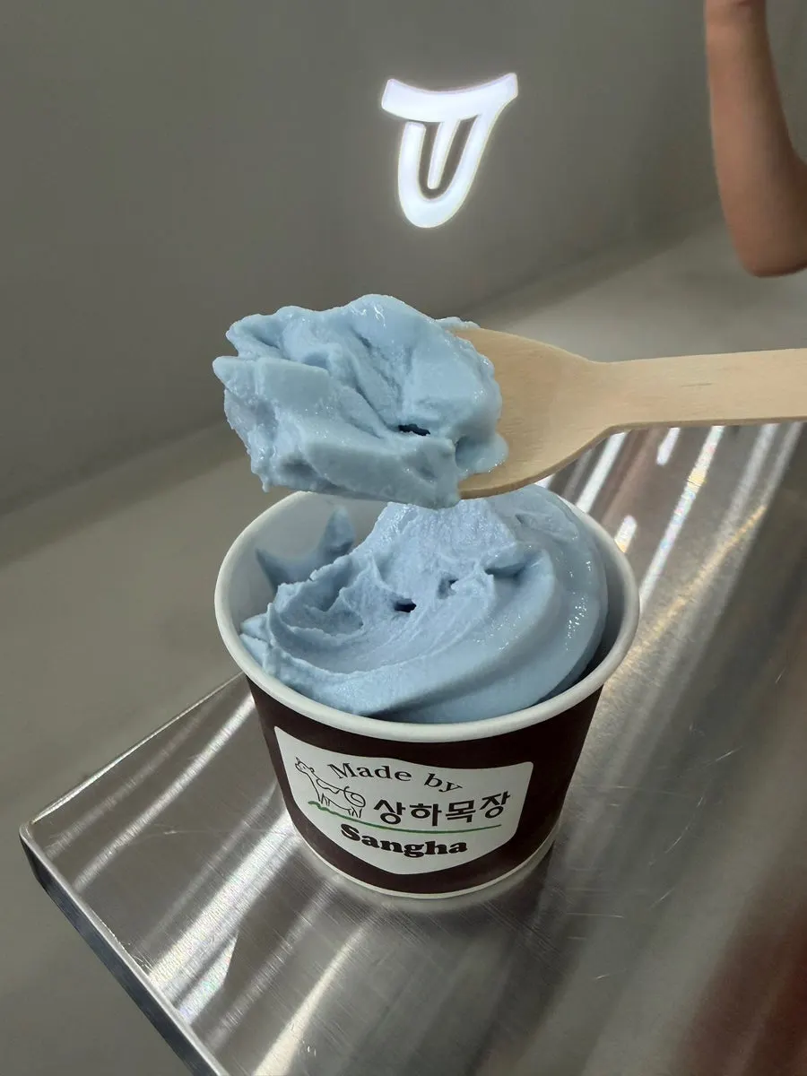 Ugly Tongue Sanghamokjang blue ice cream cone