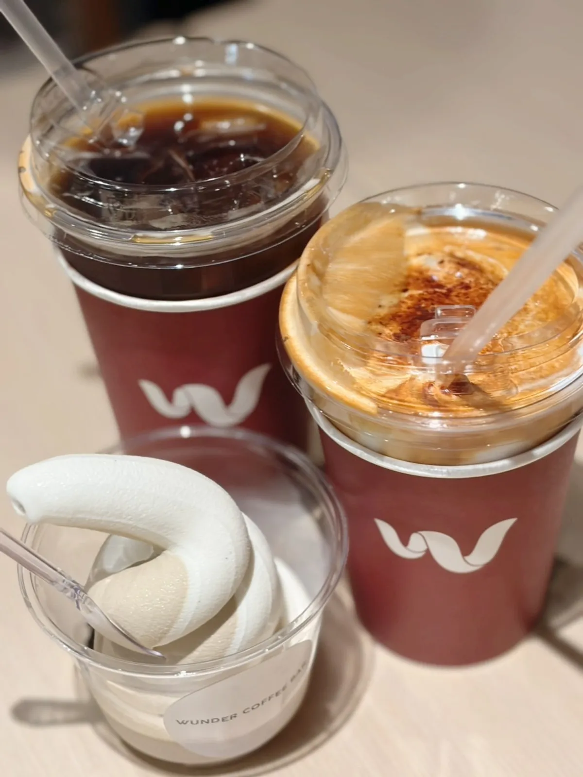 Wunder Coffee Bar coffee served with a meal