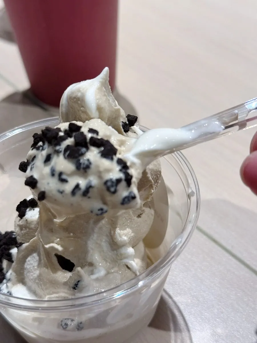 Vanilla ice cream with a deep flavor