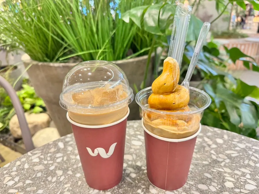 Two menu items ordered at Wunder Coffee Bar