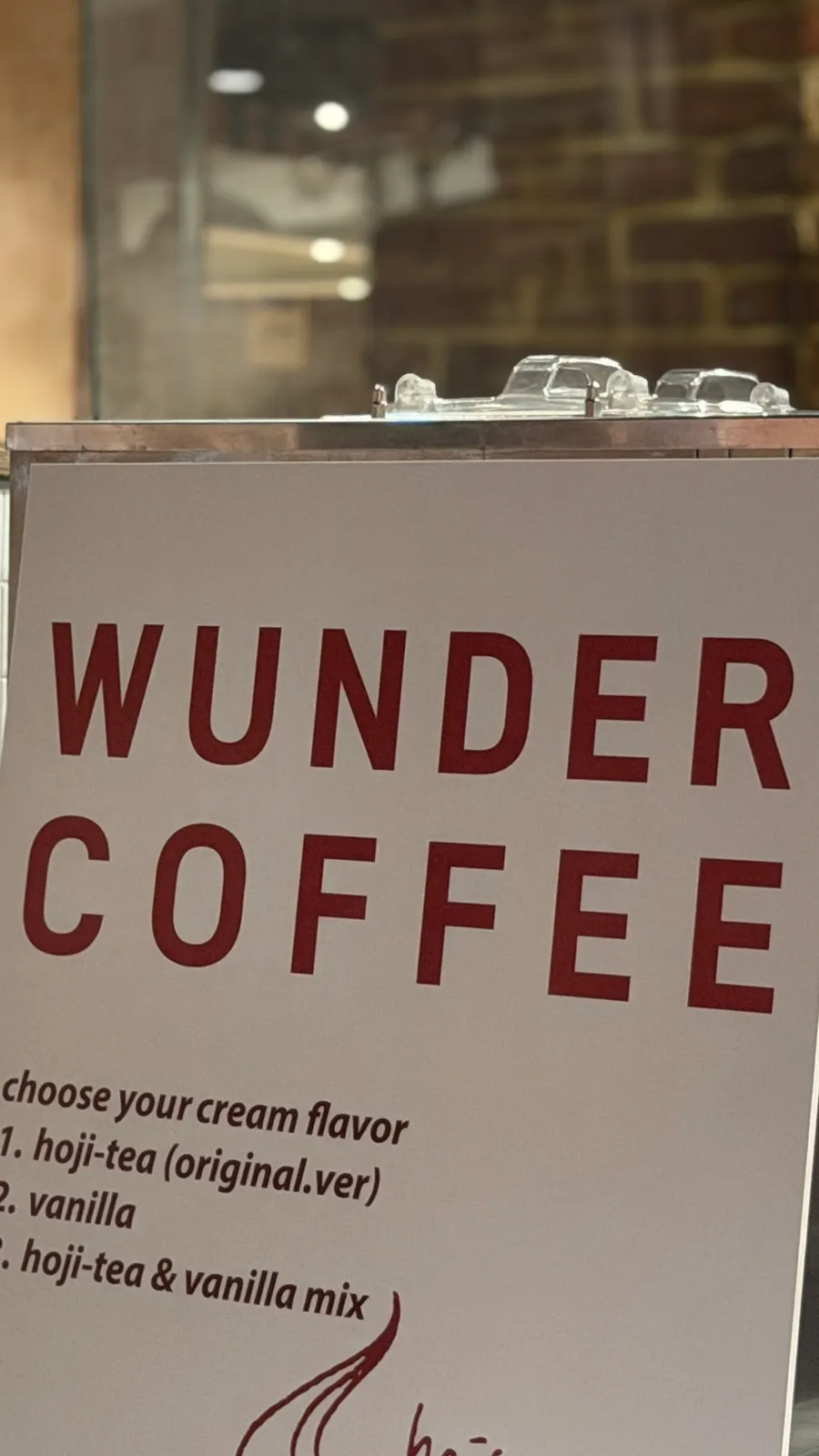 A table set with two Wunder Coffee Bar signature drinks