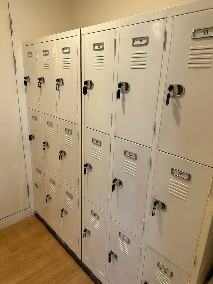 Entrance to the studio's locker room