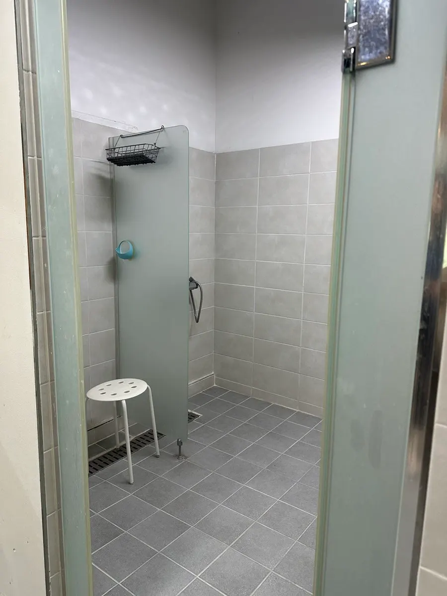Dry zone with hair dryers and combs