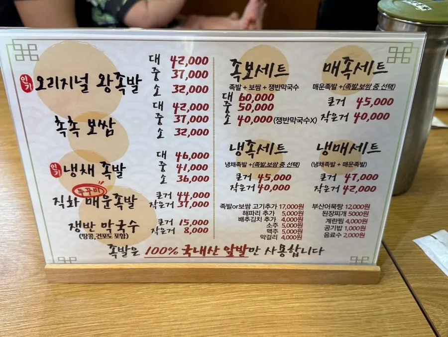 Entrance of Songgane Wang Jokbal Bossam Changwon Station Branch with posted business hours