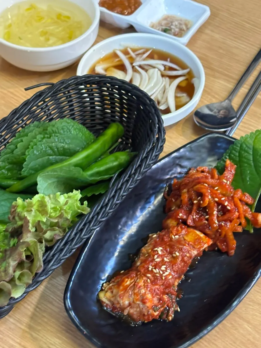 보쌈과 함께 나온 김치