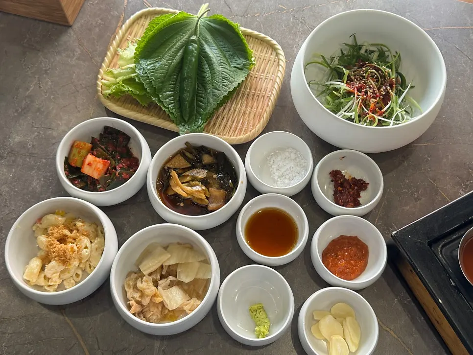 Pork barbecue meal enjoyed as a family dinner