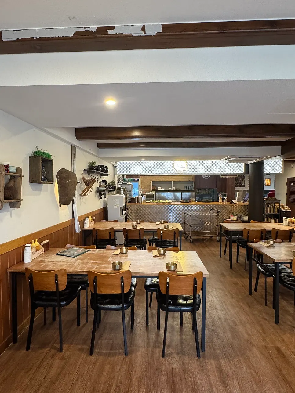 Interior of Songjeongok with wood-tone decor