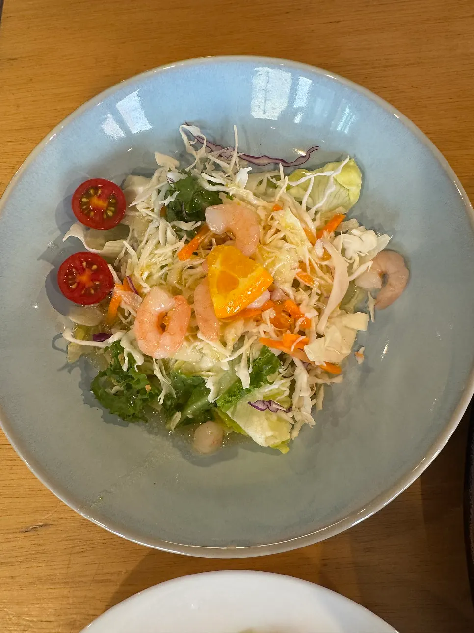 Shrimp salad starter at Songjeongok