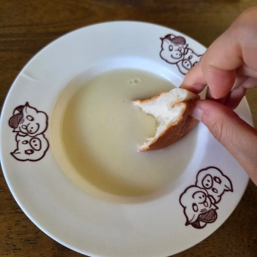 Old-school soup served in a small bowl