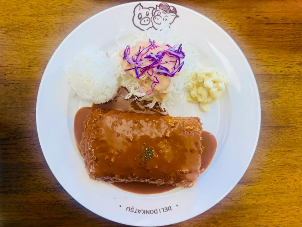 Cheese pork cutlet at Deli Donkatsu with stretchy melted cheese