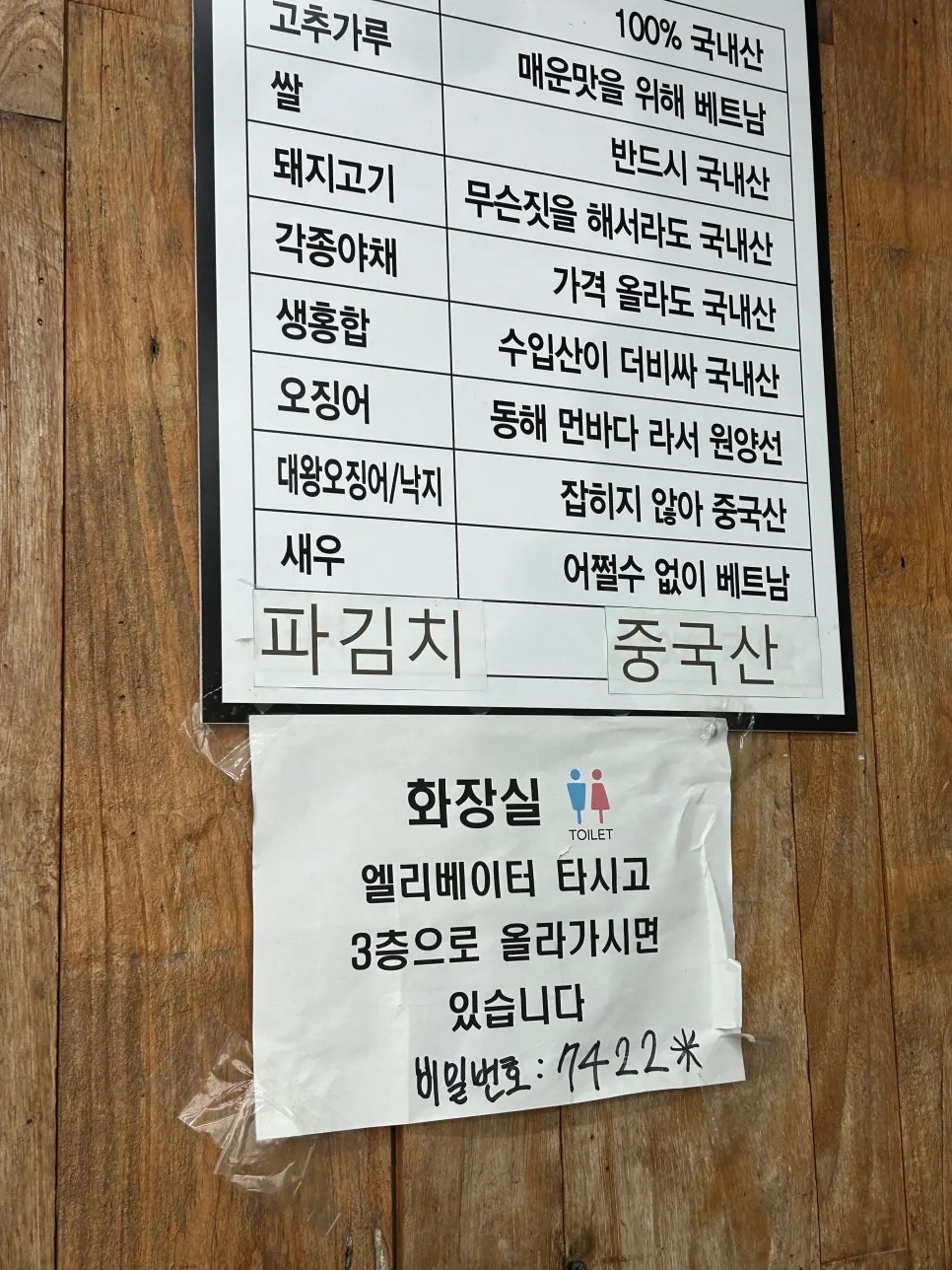 Country-of-origin labeling board