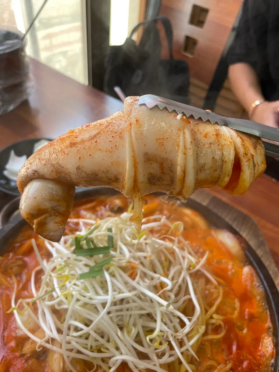 Dol jjamppong filled with whole octopus and seafood
