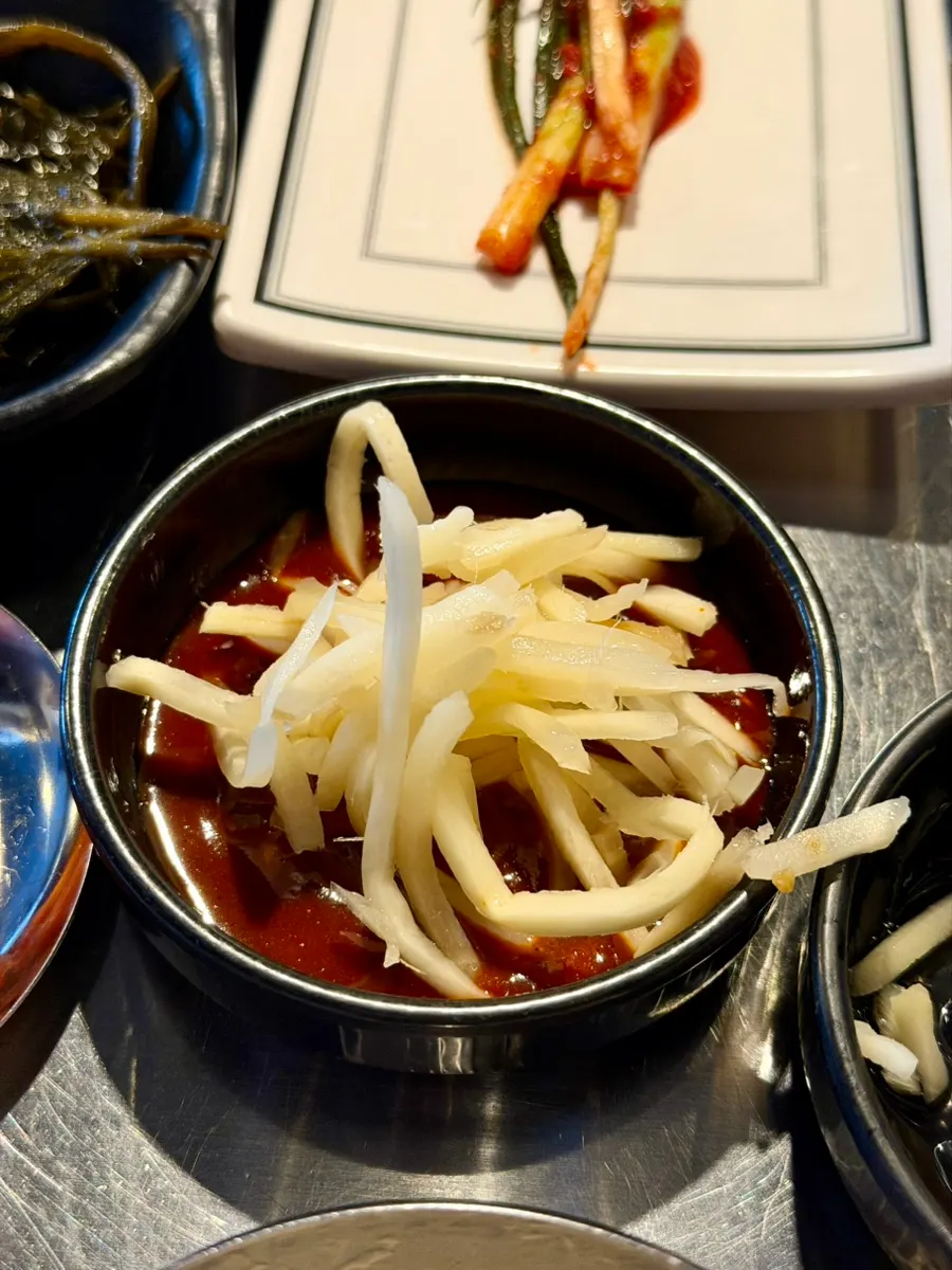 Red sauce served on the side