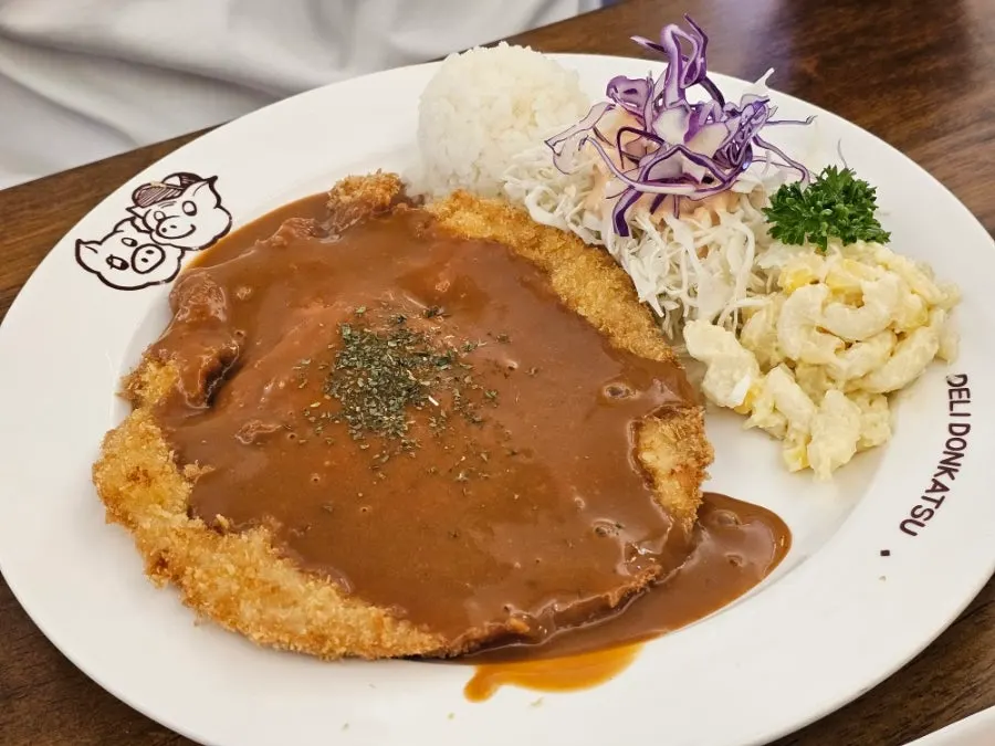 A plate of old-school pork cutlet
