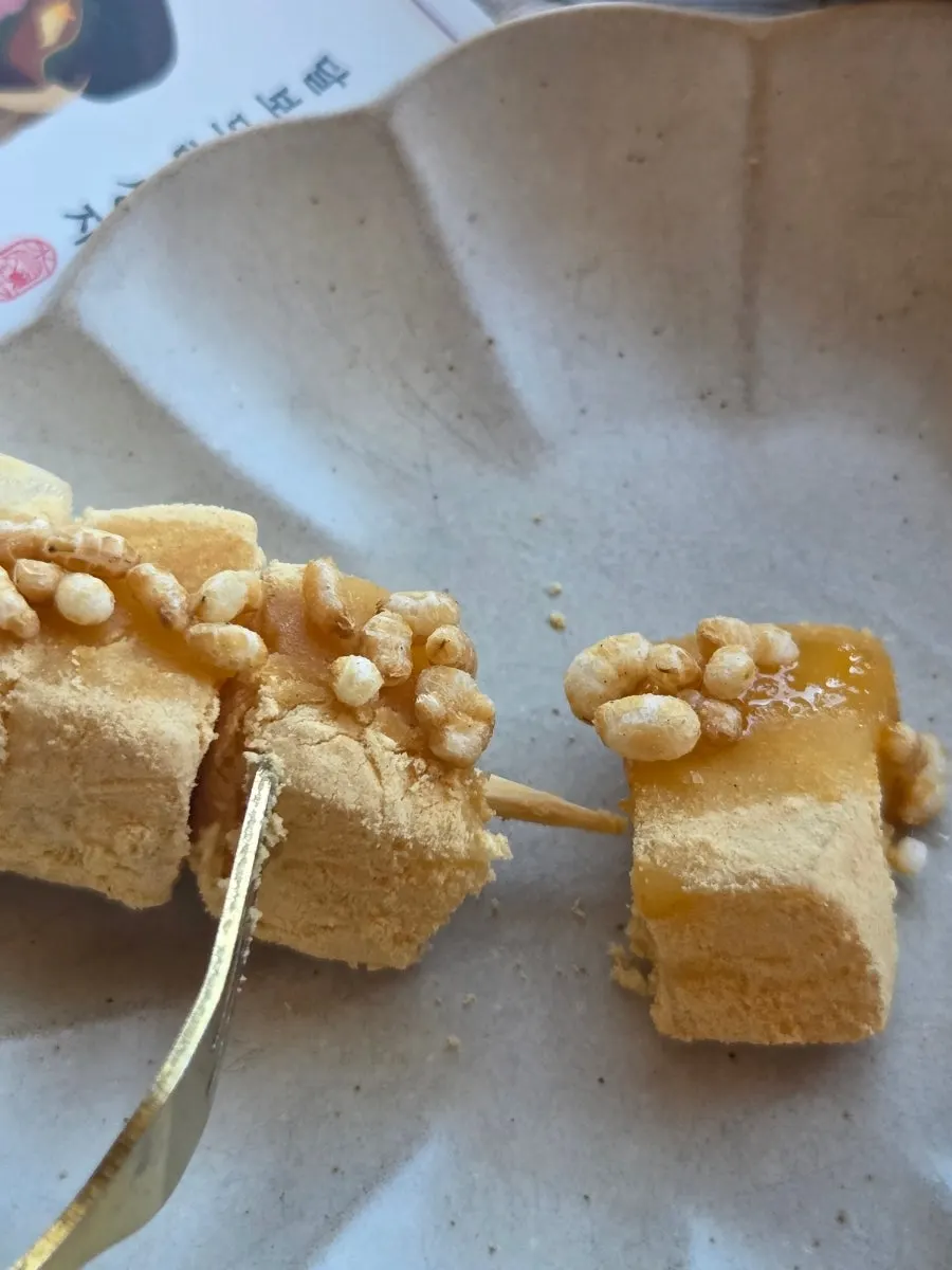 Box of traditional desserts and financiers