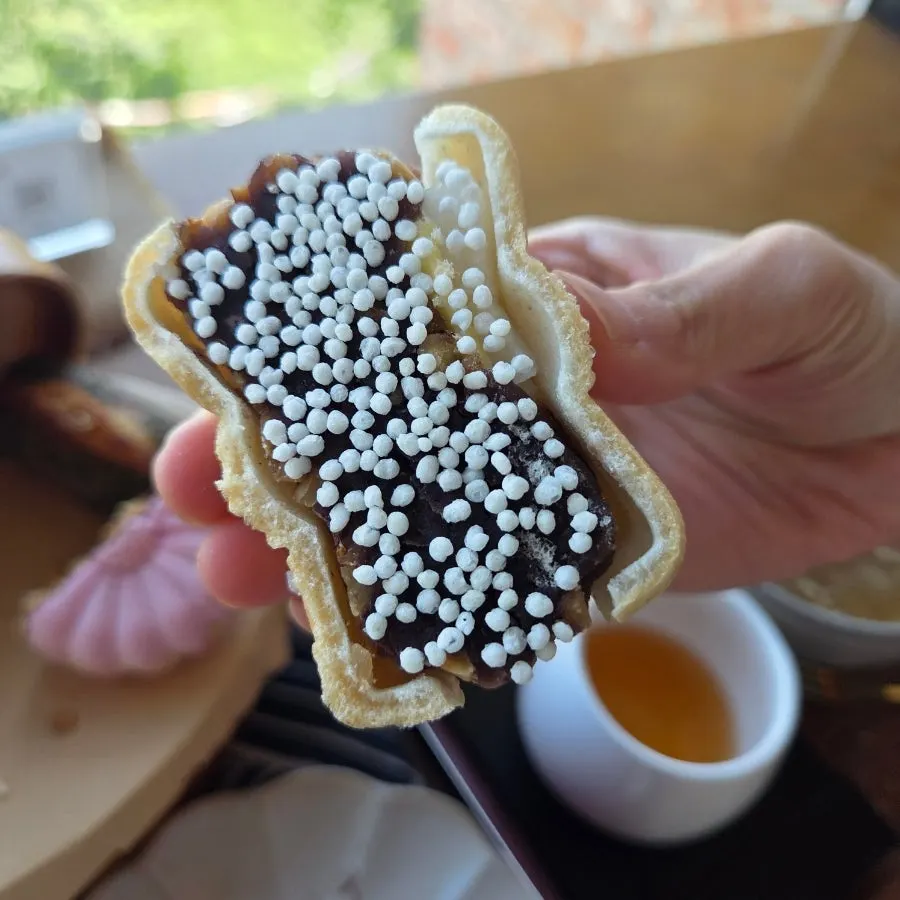 Traditional desserts including monaka