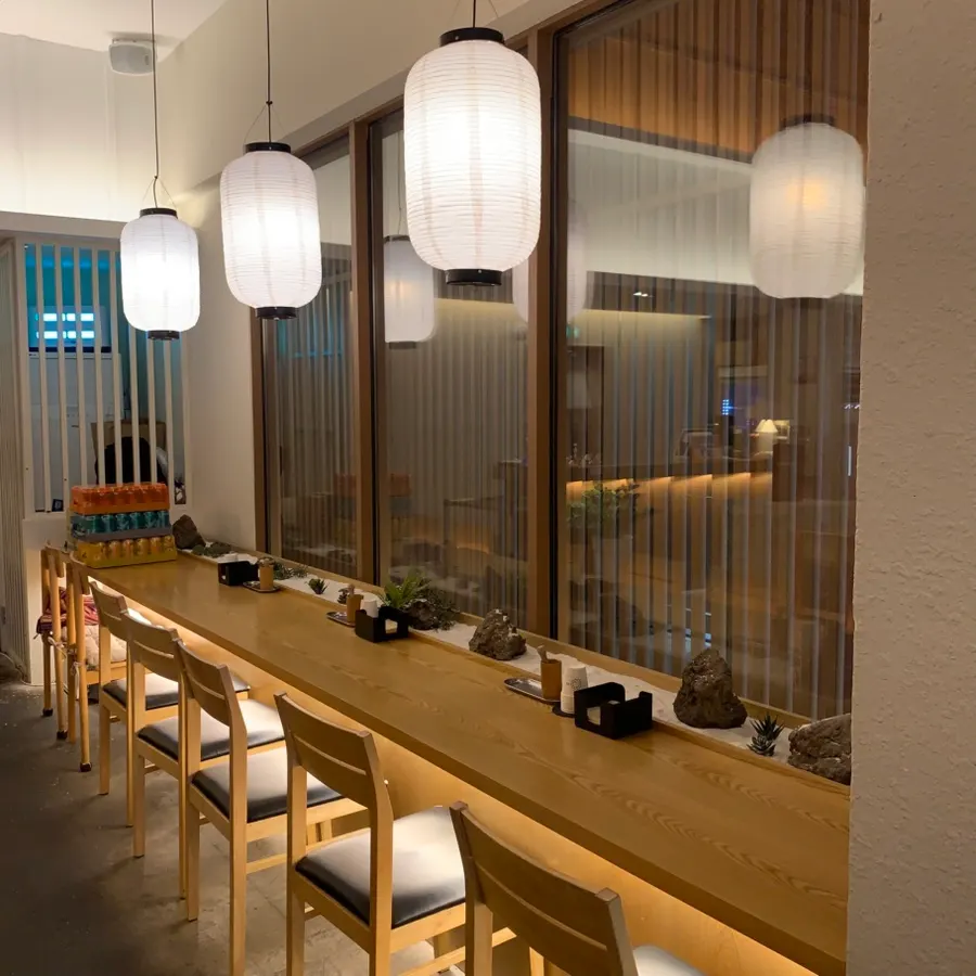Upscale-feeling restaurant interior