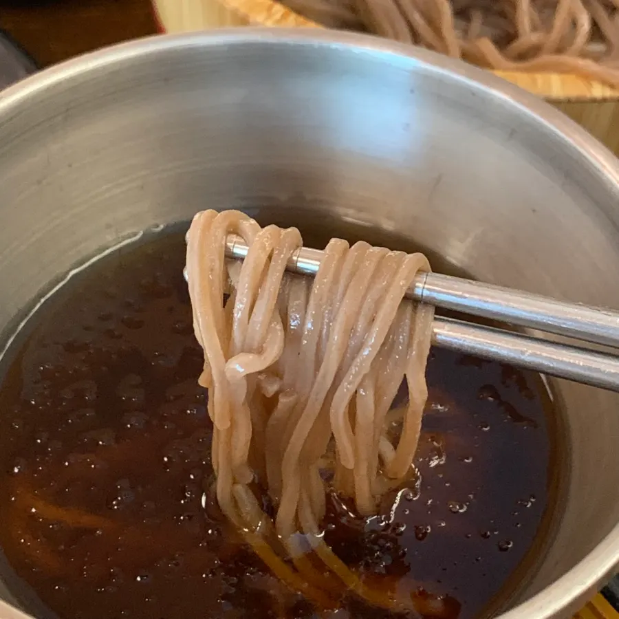 A soba bowl finished off cleanly