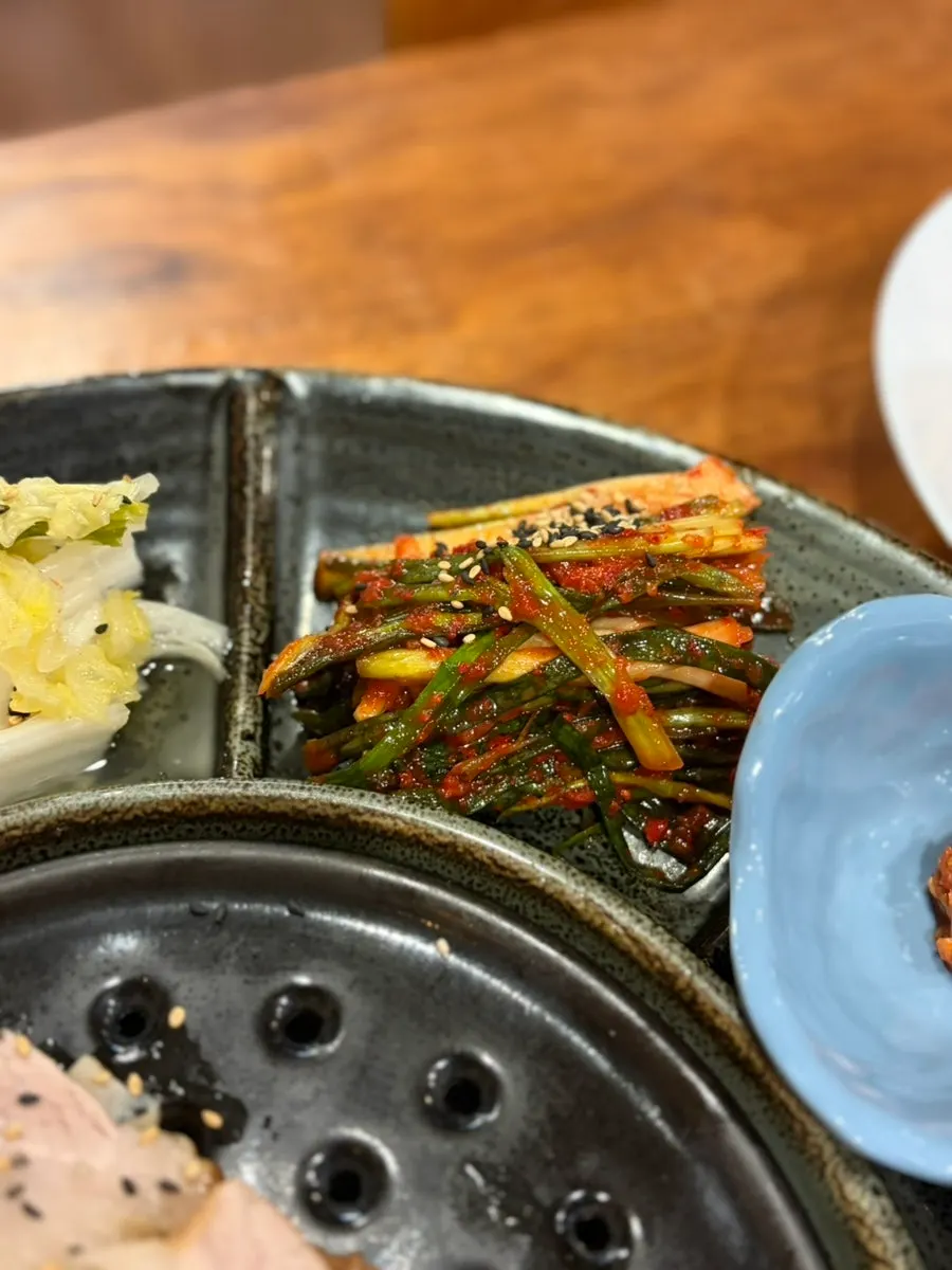 백김치와 파김치 반찬