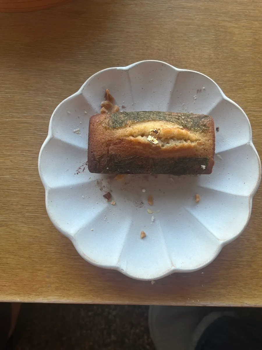 Gamtae mentaiko financier and ganache monaka