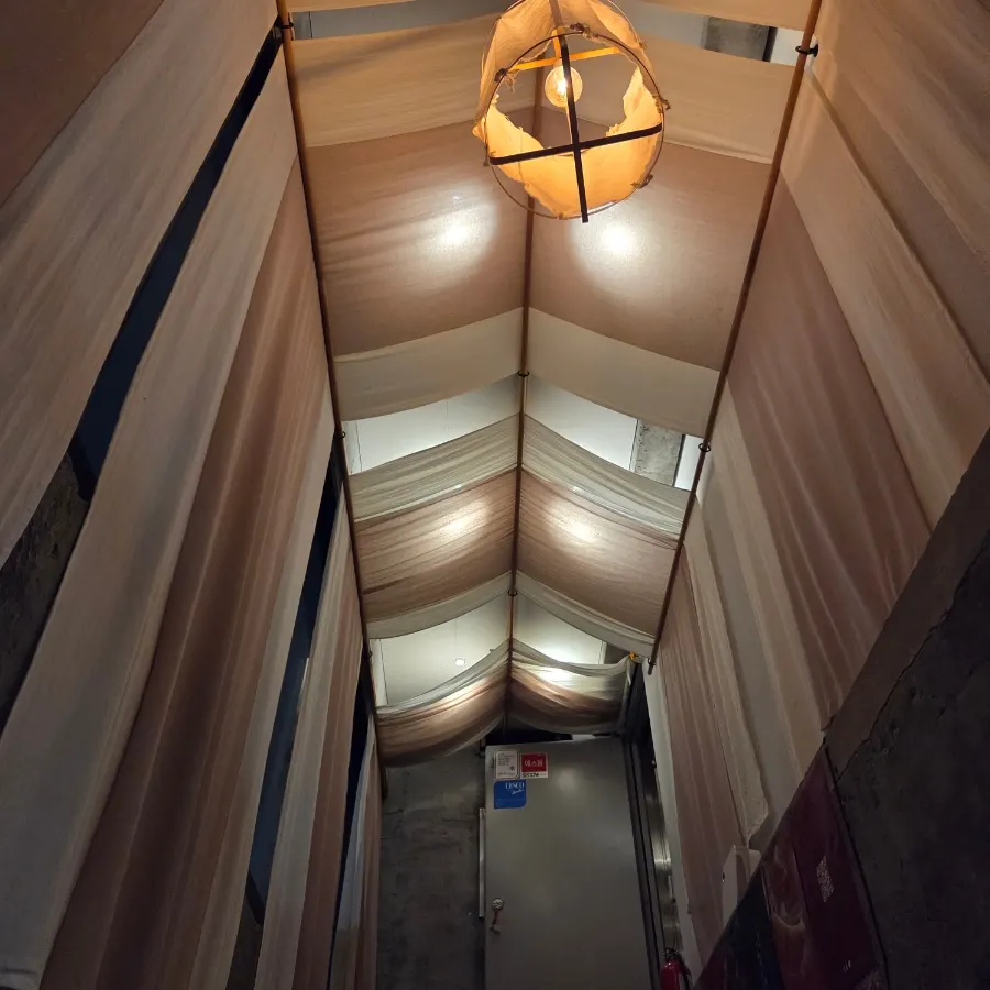Interior view of Suwolgyeonghwa in the evening