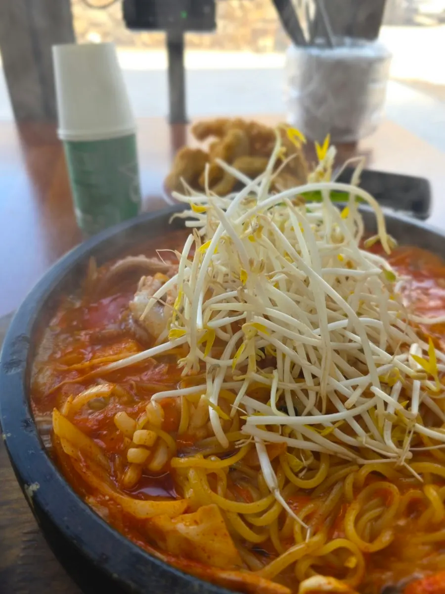 Crunchy tangsuyuk set and added octopus order
