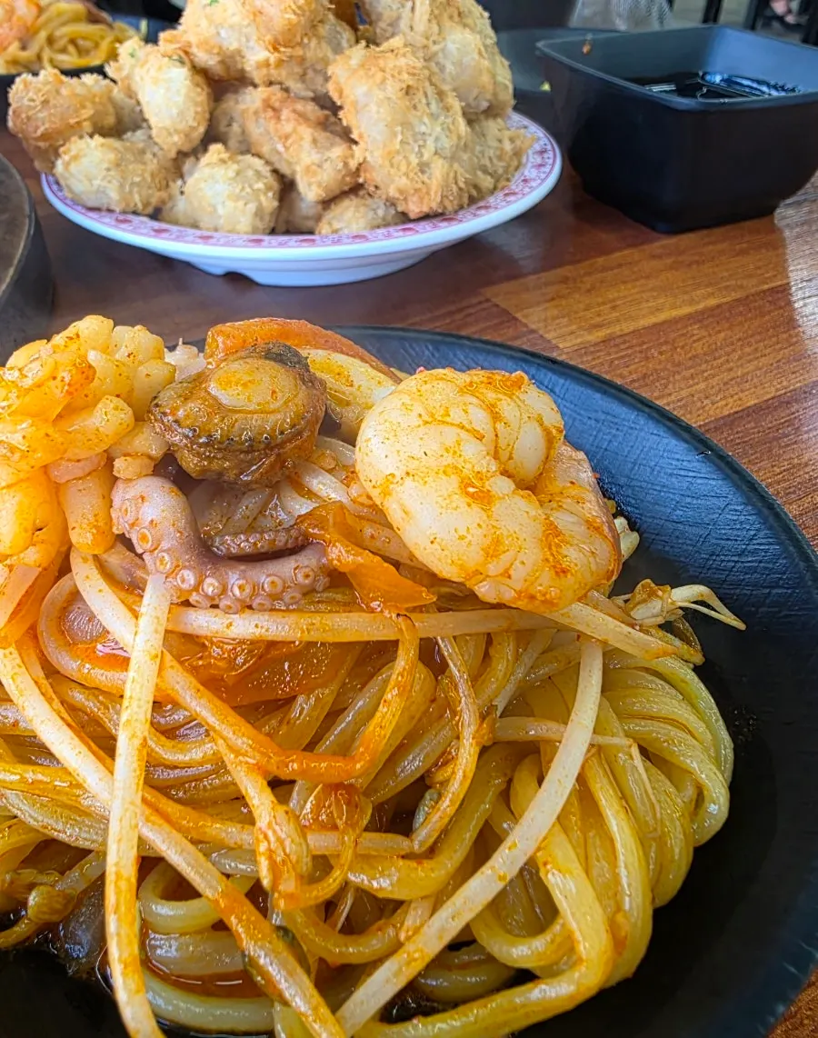 A plate of crispy crunchy tangsuyuk