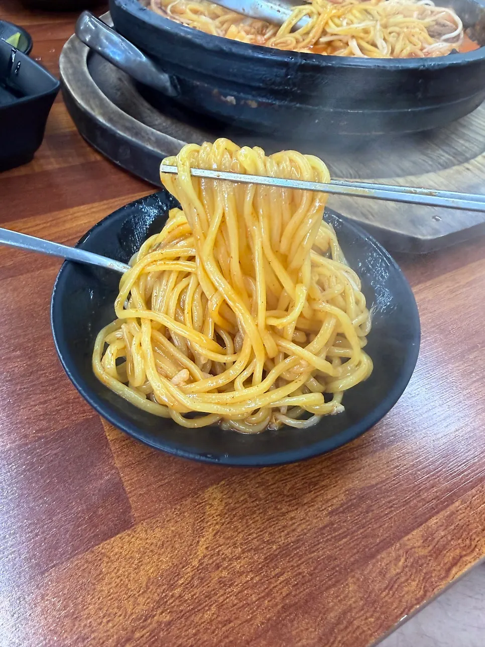 누룽지 돌판 짬뽕과 탕수육 한 상